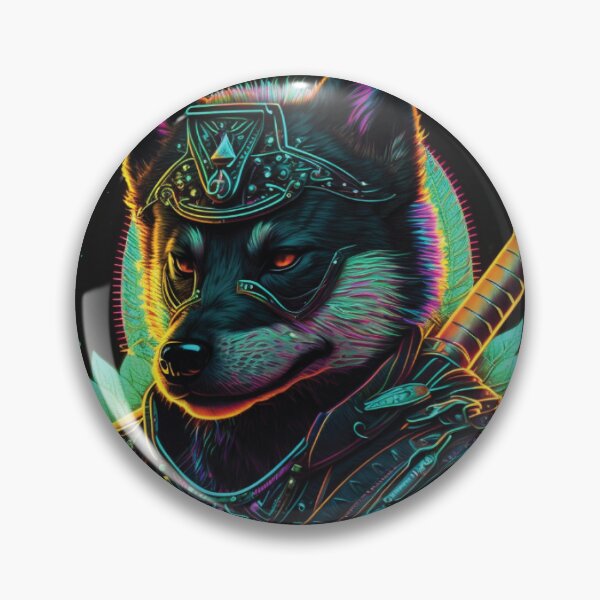 Item preview, neon ninja dog designed and sold by DFY-studio.