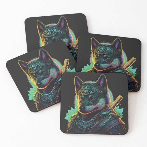 Item preview, neon ninja dog designed and sold by DFY-studio.