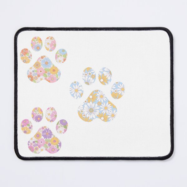 Item preview, Retro Floral Paw Print Trio designed and sold by annmariestowe.