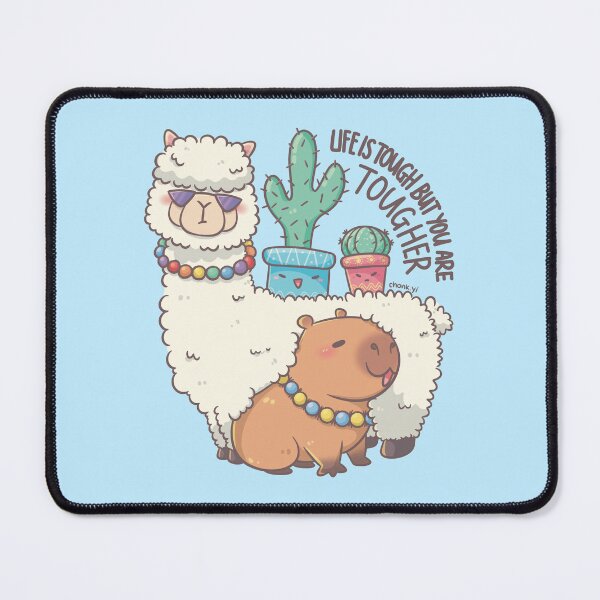 Item preview, Life is tough but you are tougher - Alpaca Capybara Cactus Gang designed and sold by XEENYEE.