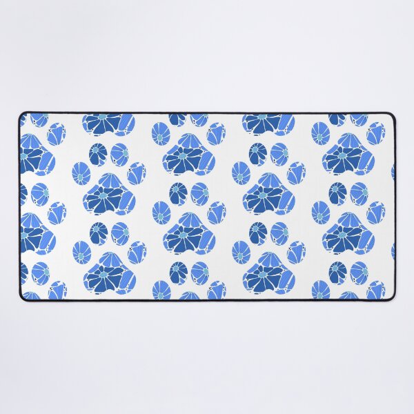 Item preview, Bright Blue Floral Paw Print designed and sold by annmariestowe.