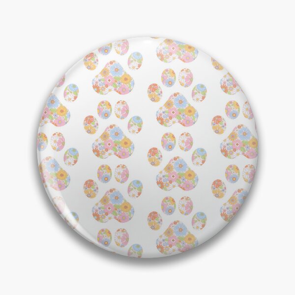 Item preview, 1970s Multicolor Floral Paw Print designed and sold by annmariestowe.