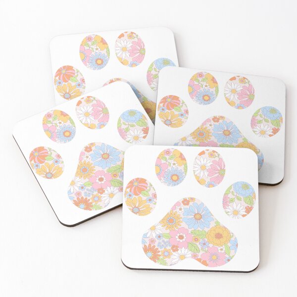 Item preview, 1970s Multicolor Floral Paw Print designed and sold by annmariestowe.