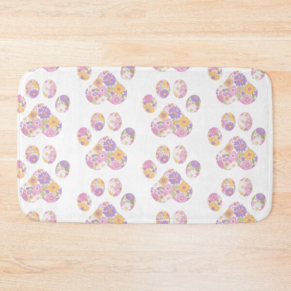 Item preview, 1970s Pink Floral Paw Print designed and sold by annmariestowe.