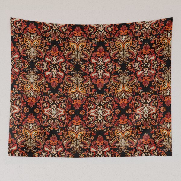 Item preview, Balinese red dragon wayang Batik pattern designed and sold by AstraNovaStudio.
