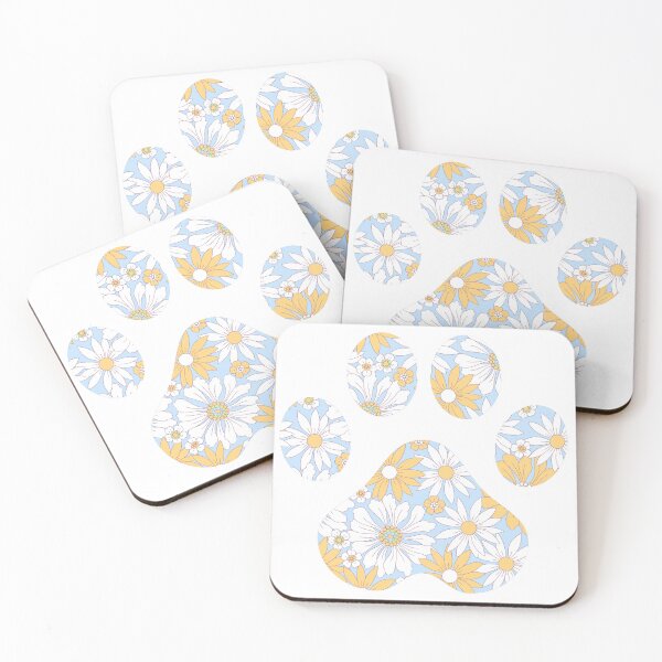 Item preview, 1970s Blue Floral Paw Print designed and sold by annmariestowe.