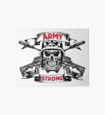 Army Strong Skull and Cross Rifles Pirate Art Board