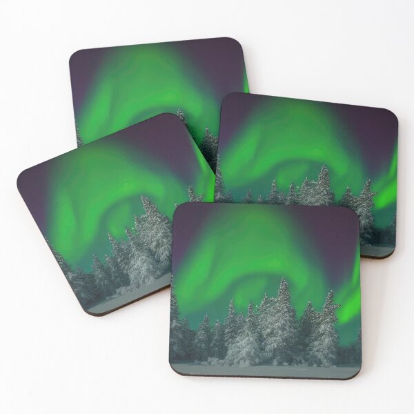 Item preview, Aurora borealis in winter designed and sold by pietrofoto.