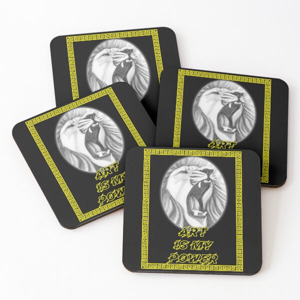 Item preview, 'Art is My Power' Roaring Lion - Artist Inspirational Quotes designed and sold by Ridiculam Toga.