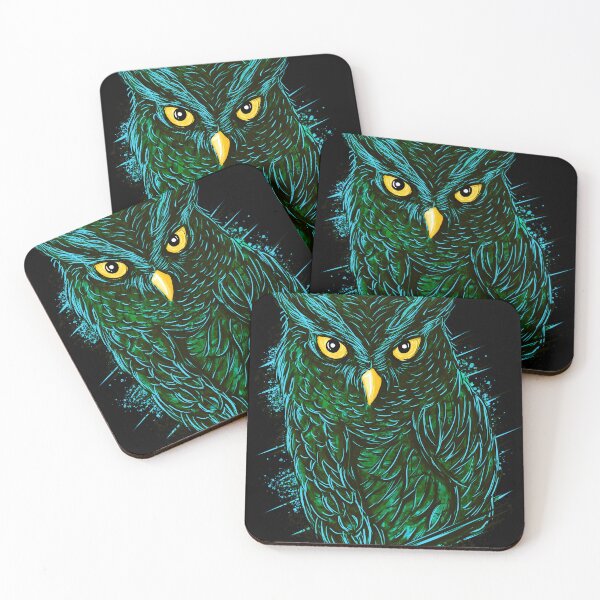 Item preview, Green Tosca Owl Bird designed and sold by tsbbstudio.