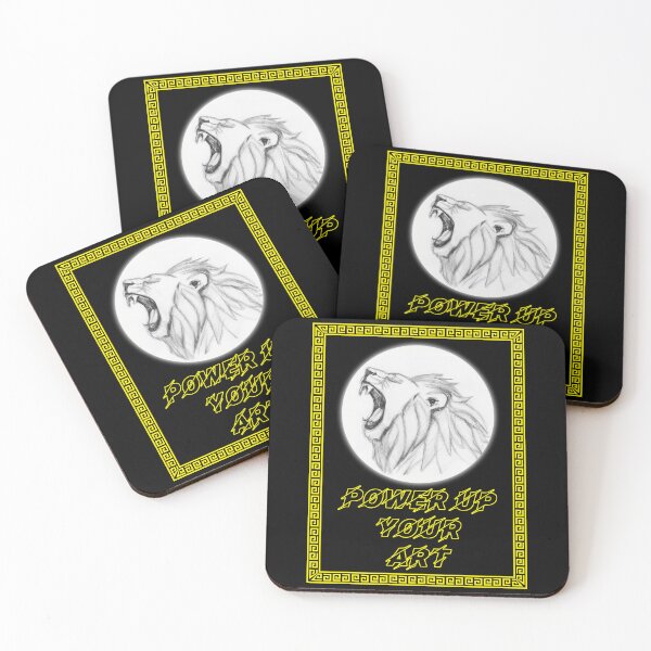 Item preview, 'Power Up Your Art' Roaring Lion - Artist Inspirational Quotes designed and sold by Ridiculam Toga.