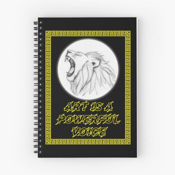 Item preview, 'Art Is a Powerful Voice' Roaring Lion - Artist Inspirational Quotes designed and sold by Ridiculam Toga.
