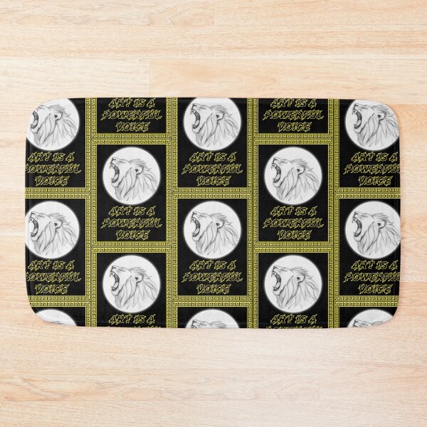Item preview, 'Art Is a Powerful Voice' Roaring Lion - Artist Inspirational Quotes designed and sold by Ridiculam Toga.