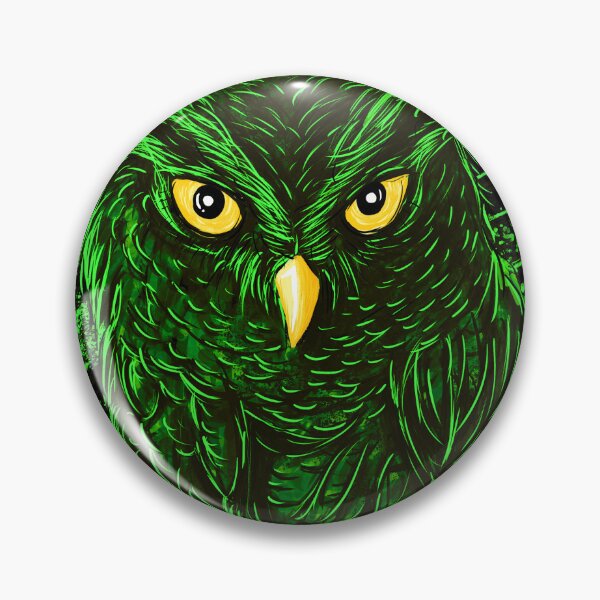 Item preview, Owl Bird Green Ilustration designed and sold by tsbbstudio.
