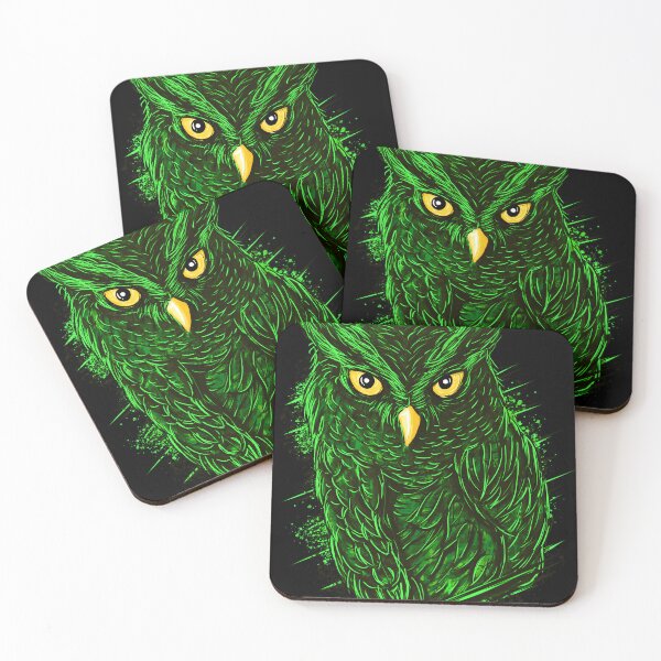 Item preview, Owl Bird Green Ilustration designed and sold by tsbbstudio.