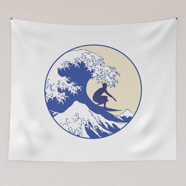 Item preview, Surfing the Great Wave off Kanagawa designed and sold by LemonRindDesign.