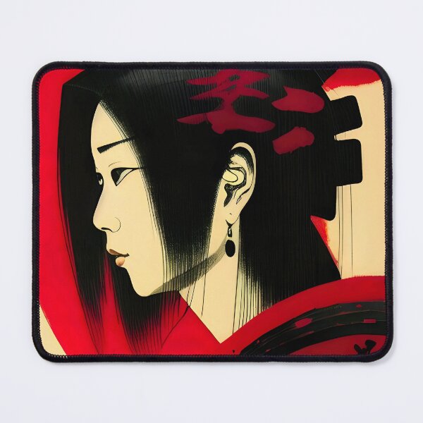 Item preview, Traditional Japanese Art, woman in red and black designed and sold by Awesome Things.