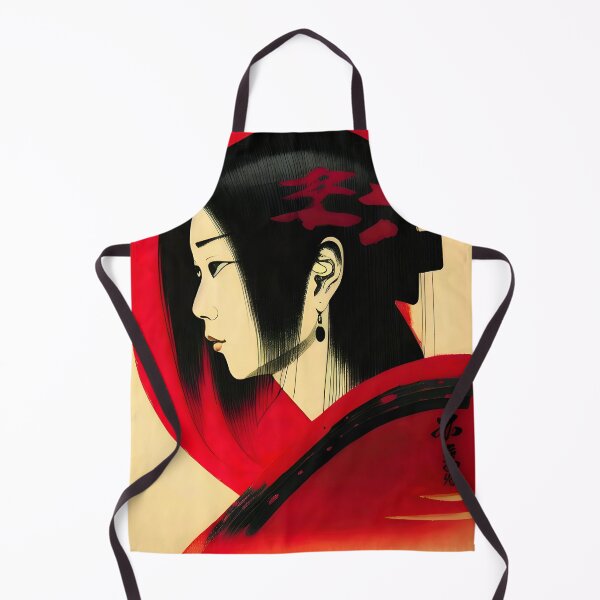 Item preview, Traditional Japanese Art, woman in red and black designed and sold by Awesome Things.