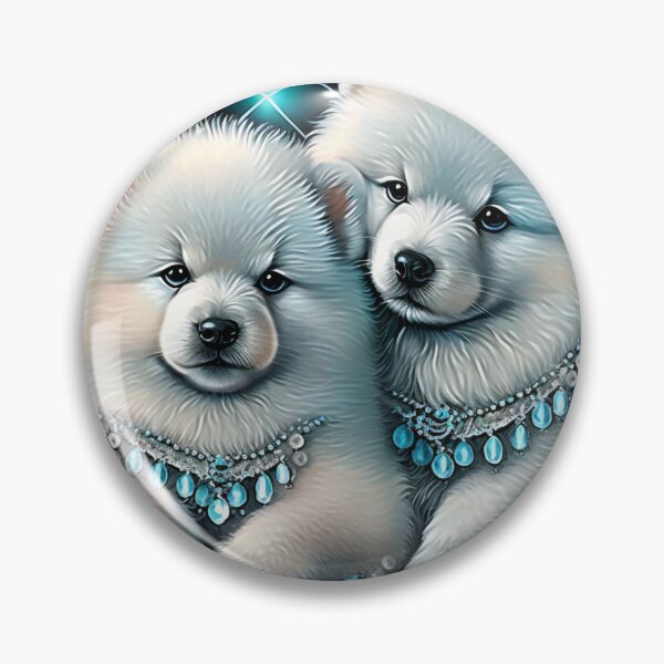 Item preview, Crystal Samoyed Puppies  designed and sold by Nocturne  Paws.