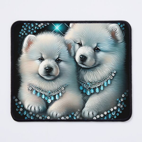 Item preview, Crystal Samoyed Puppies designed and sold by Nocturne Paws.