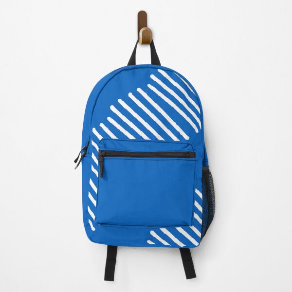Item preview, Blue and white diagonal abstract lined pattern designed and sold by by-jwp.