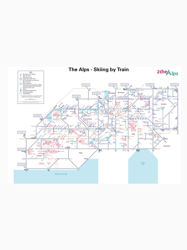 The Alps - Schematic Rail map by 2theAlps
