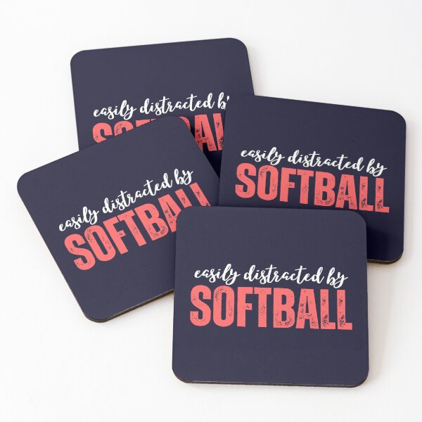 Item preview, Easily Distracted By Softball Mom designed and sold by SunfullyYours.