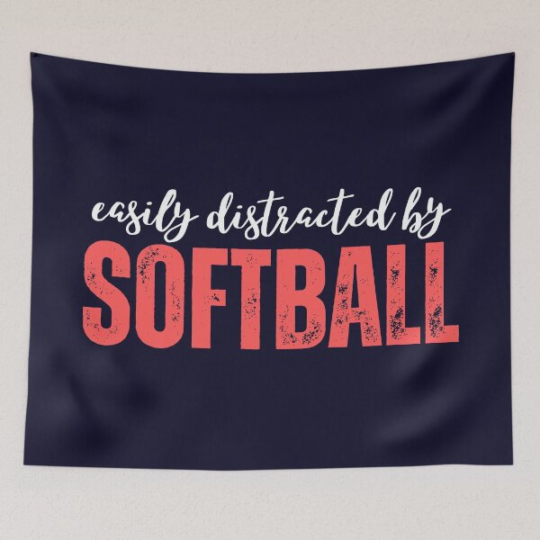 Item preview, Easily Distracted By Softball Mom designed and sold by SunfullyYours.