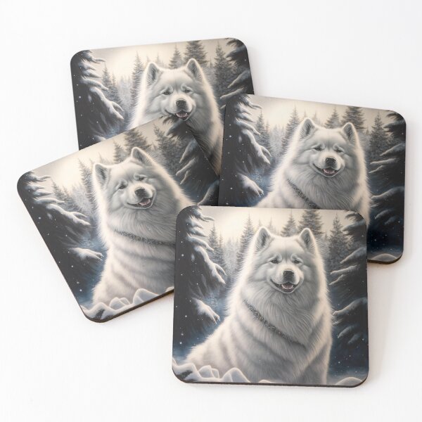 Item preview, Samoyed In Winter Wonderland designed and sold by Nocturne  Paws.