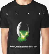 Funny Wrong Alien "Alan" Shirt - No One Can Hear You In Space Graphic T-Shirt