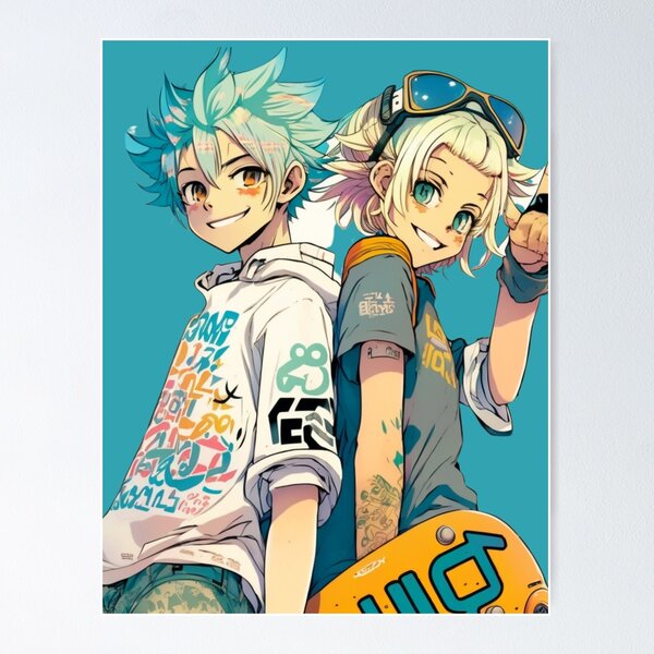  BLUDUG anime poster sk8 the infinity fan art Skater boy:  Posters & Prints