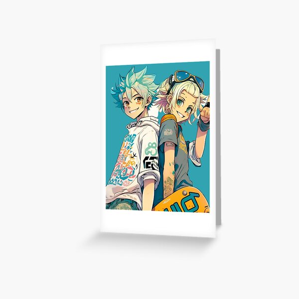 Anime Skateboard Boy and Girl Anime Manga Hold My Hands Art Board Print  for Sale by SadekCo