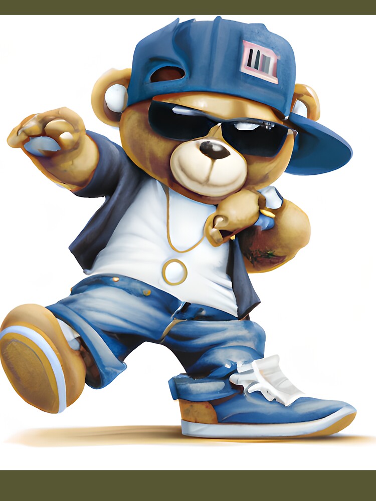 Graffiti Teddy Bear Hip Hop Teddy Bear Gangster Teddy Bear 