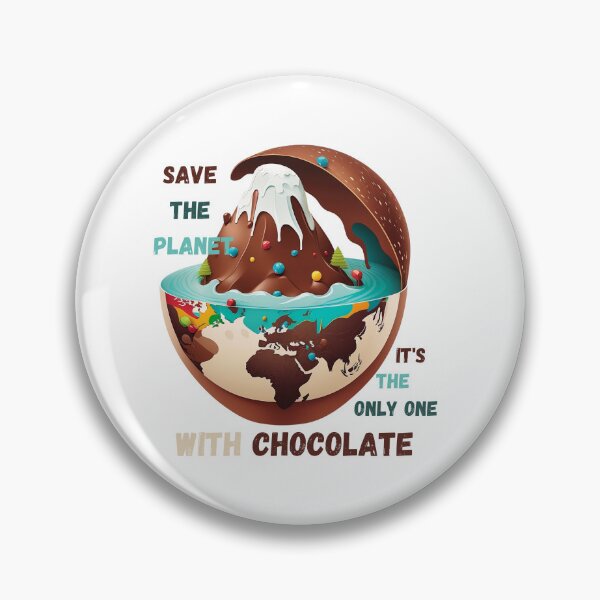 Item preview, Chocolate Earth - Save the Planet Sticker designed and sold by Liseri.