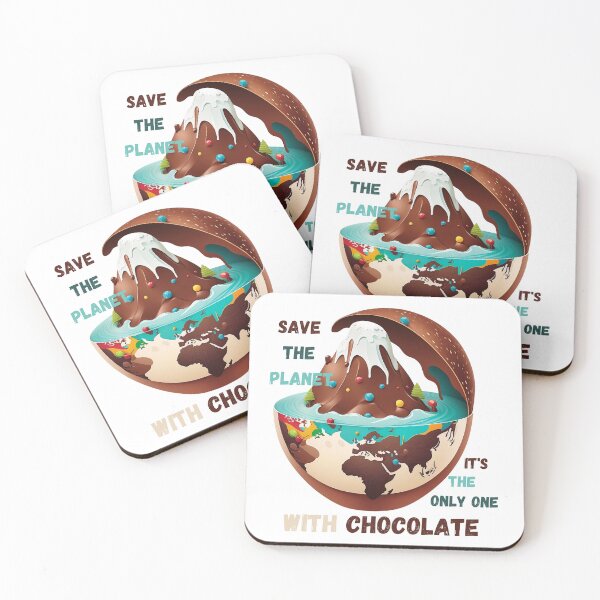 Item preview, Chocolate Earth - Save the Planet Sticker designed and sold by Liseri.
