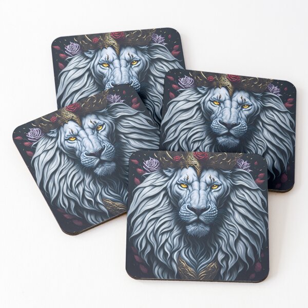 Item preview, White Lion King with crown designed and sold by magikman65.
