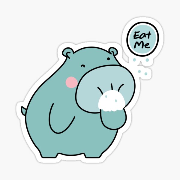 Hippo Cartoon Character Stickers for Sale