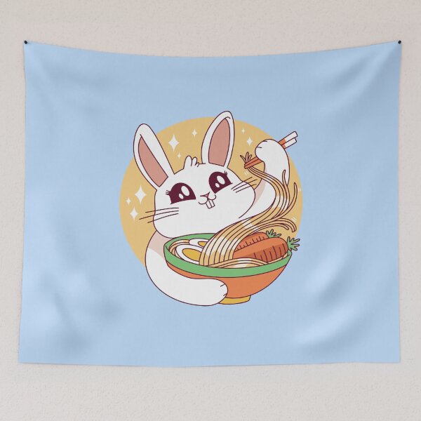 Item preview, Rabbit eats ramen designed and sold by DerSenat.