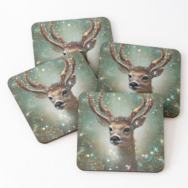 Item preview, Deer Illustration With Sparks and Glitter designed and sold by Stian Iversen.