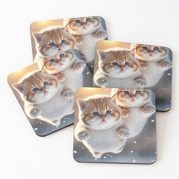 Item preview, Fat Couple kitten flying together, playing in the snow are very lovely photos 3k - 21 designed and sold by jetaiart.