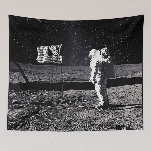 Item preview, Buzz Aldrin and the U.S. Flag on the Moon, Apollo 11 designed and sold by trendistudio.