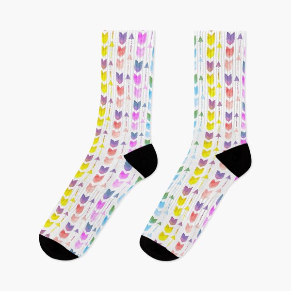 Item preview, Rainbow Arrow Feathers Watercolor Pattern designed and sold by inspirationzgal.