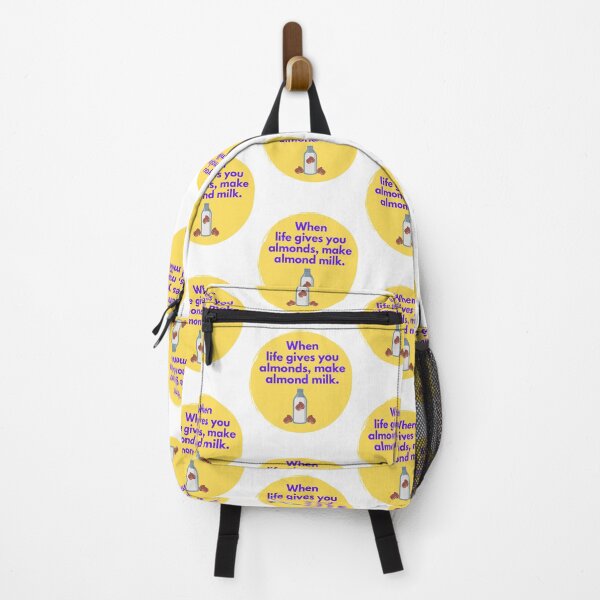 Item preview, When Life Gives You Almonds, Make Almond Milk with Yellow Circle and a Bottle of Almond Milk. Ideal for Light Backgrounds. designed and sold by Paul Corps.