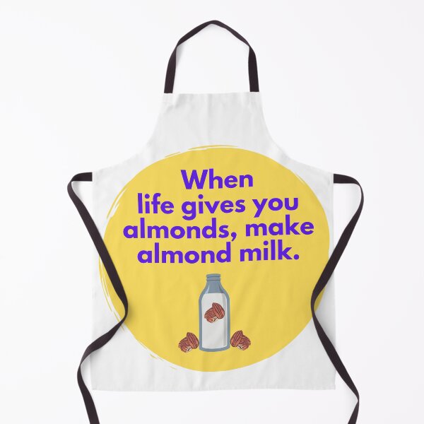 Item preview, When Life Gives You Almonds, Make Almond Milk with Yellow Circle and a Bottle of Almond Milk. Ideal for Light Backgrounds. designed and sold by Paul Corps.