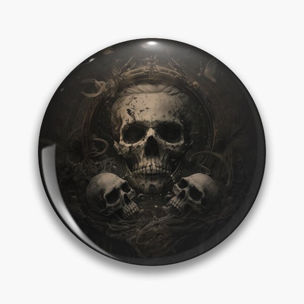 Item preview, Steampunk Skull Badge - In the realm of Time designed and sold by MindAsylum.