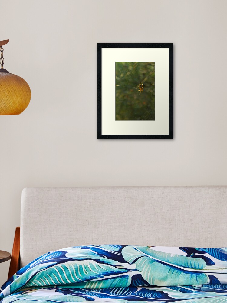 Thumbnail 2 of 7, Framed Art Print, Golden Spider Dreams designed and sold by steppeland.