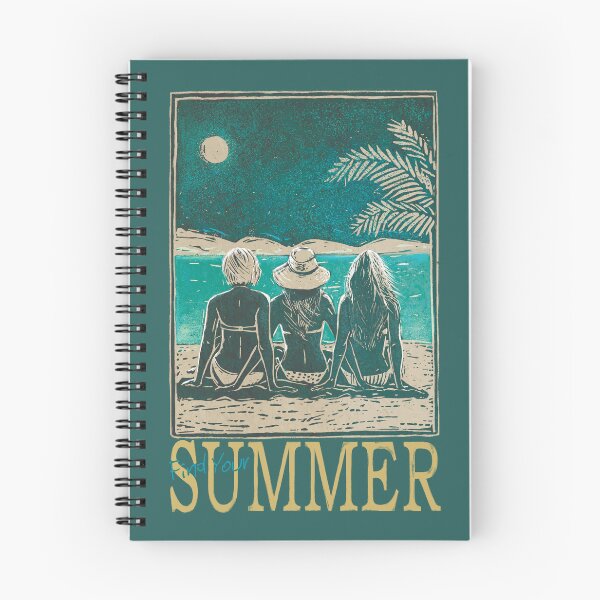 Item preview, Find Your Summer Retro Linocut Art Print designed and sold by kazimido.