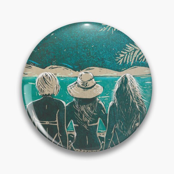 Item preview, Find Your Summer Retro Linocut Art Print designed and sold by kazimido.
