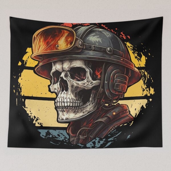 Item preview, Fighting Fire Skull Design designed and sold by SinMagellan.