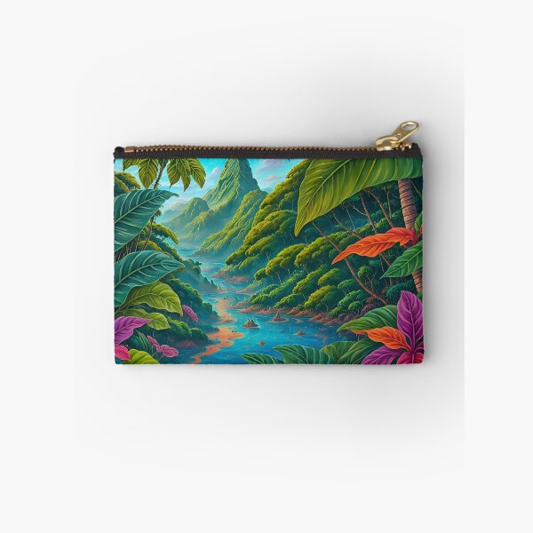 Item preview, A Lush Tropical Jungle With Exotic Plants Ai Generated Art designed and sold by AiGens.